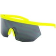 thumbnail image 5 of Oversized Super Shield Rainbow Mirrored Lens Semi Rimless Style Sunglasses, 5 of 12