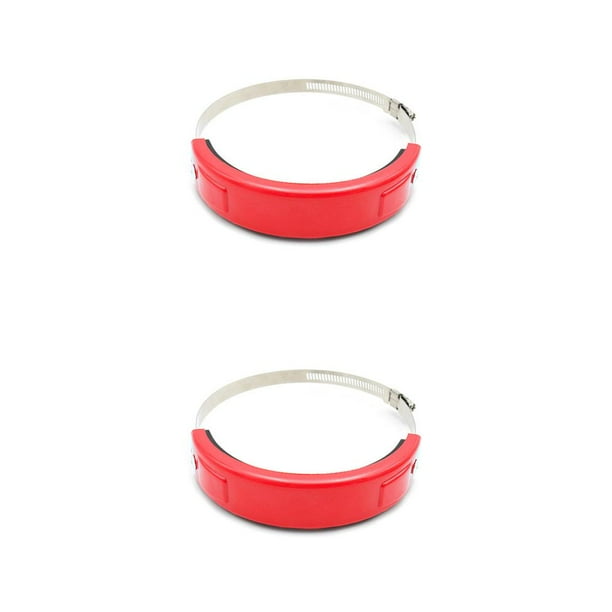 Protector de escape universal para motocicleta Kenally Tubo de bicicleta de tierra Cierre de acero inoxidable Silicona 2piezas Rot