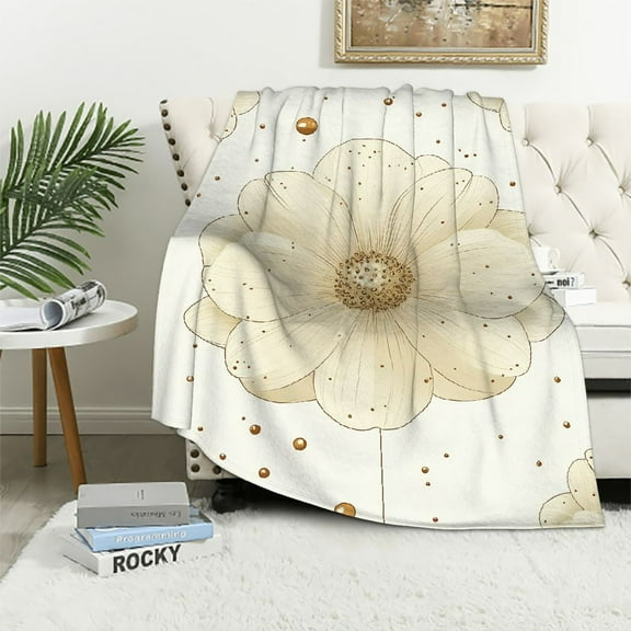 Bohemian Style Soft Plush Blankets Anti-Pilling Flannel Lightweight Blanket 100x130cm/130x150cm/150x200cm 40x50in