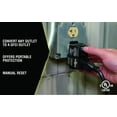 thumbnail image 3 of Yellow Jacket 2762 Black 120-Volt, 15-Amps, 1800-Watts Single Outlet GFCI Adapter, For Indoor Use With Manual Reset, 3 of 7