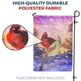thumbnail image 4 of America Forever Winter Cardinal Garden Flag Double Sided Vertical Decorative 12.5 x 18 inches for Outdoor, Yard, Porch Happy Holiday Welcome Winter Snowfall Snowflakes Red Cardinal Winter Birds, 4 of 7