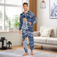 thumbnail image 6 of FORMRS Onesies Pajama for Adults Unisex Hoodie Winter Jumpsuit One Piece Sleepwear, Sizes S-2XL, Blue Night Sky, 6 of 7