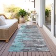thumbnail image 6 of Addison Rugs Chantille Indoor/Outdoor Transitional Modern Teal Washable Runner Rug, 2'3" x 7'6", 6 of 6