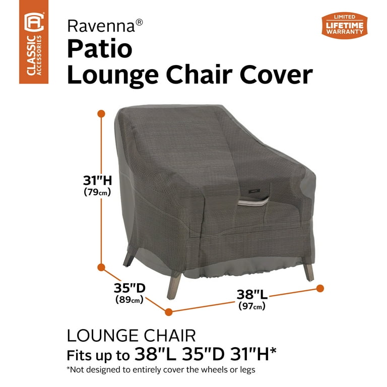 Classic Accessories Ravenna Water-Resistant Patio Lounge Chair
