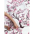 thumbnail image 3 of Japanese Reversible Bedspread Set, Branch of a Flourishing Sakura Tree Flowers Cherry Blossoms Spring Theme Art, Pillow Shams & Comforter Microfiber Bedding Set, 3 Sizes, Pink Dark Brown, by Ambesonne, 3 of 4
