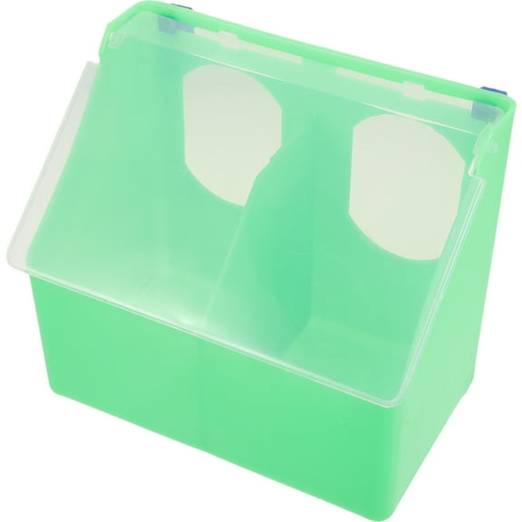Homoyoyo Durable Light Green Plastic Parrot Feeder for Bird Cage Accessories
