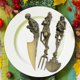 thumbnail image 4 of Juego de cubiertos esqueléticos de regalo de Halloween de GHOONEY, vajilla de metal, tenedor, cuchara, cuchillo, vajilla, decoración para fiestas navideñas, 4 of 8