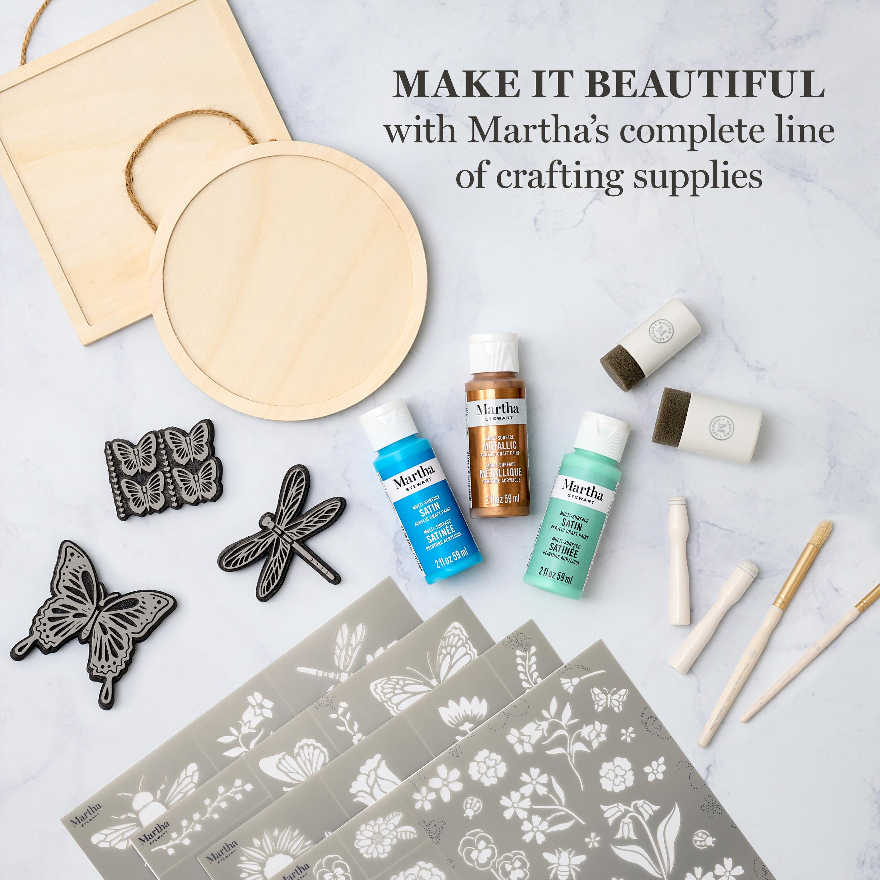 Martha Stewart Multi-Surface Acrylic Craft Paint, Satin Finish, Holiday Classics, Set of 12, 2 fl oz