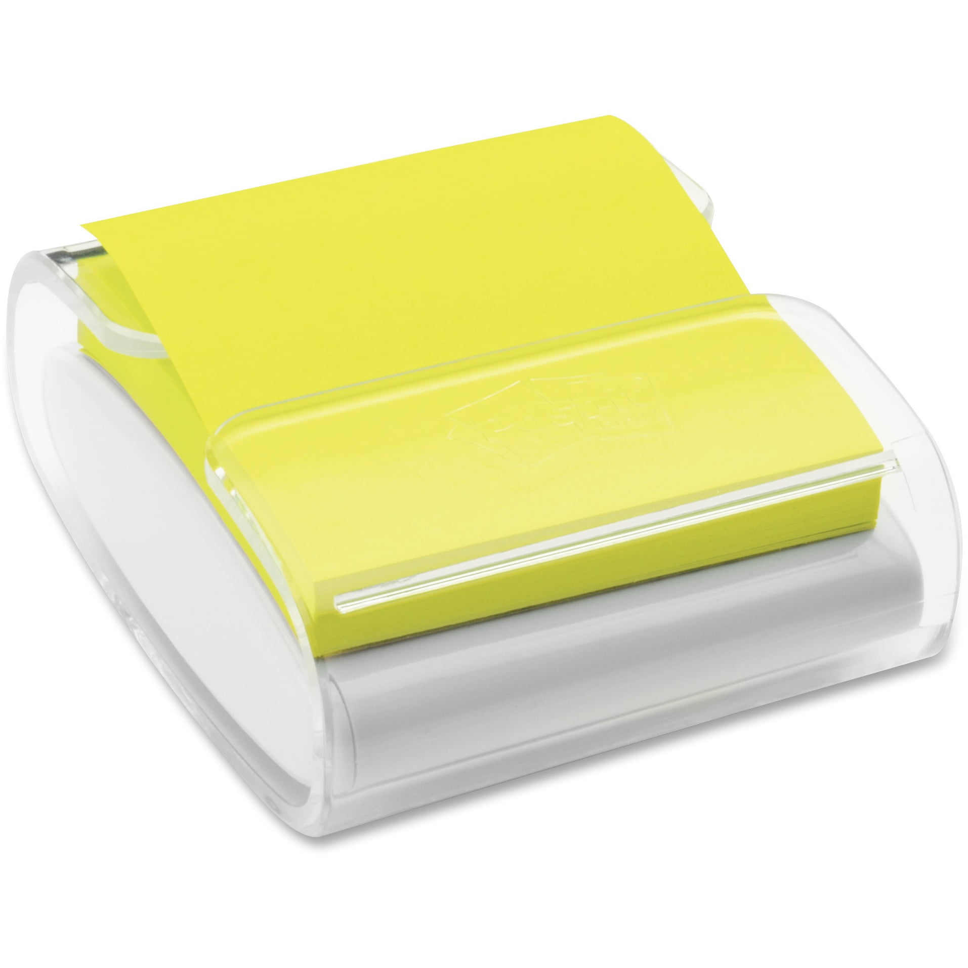 PostIt Popup Note Dispenser, White/Translucent, White, Translucent