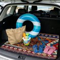 thumbnail image 2 of SEANATIVE Car Trunk Mat Decorative Printed Cargo Mat All Weather Non Slip Trunk Liner Universal Fit Auto Interior Accessories for Most Cars SUVs Trucks, Aztec Highland Cow Sunflower Pattern, 2 of 4