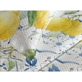 thumbnail image 3 of Ambesonne Citrus Quilted Coverlet 3 Pcs, Lemon Garden Scene Floral, Queen Size, Mustard Peacock Green, 3 of 4