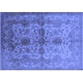 thumbnail image 1 of Ahgly Company Machine Washable Indoor Rectangle Oriental Blue Industrial Area Rugs, 8' x 10', 1 of 4
