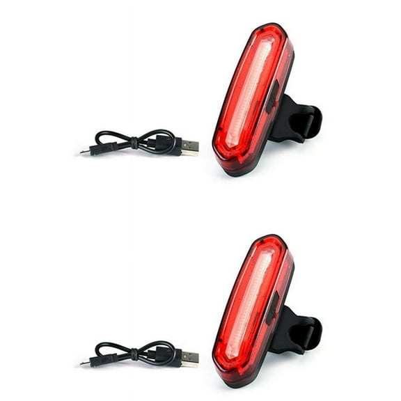 2X Ultra Bright LED Bike Tail Light, USB Rechargeable Bicycle Rear Light, IPX6 Waterproof and Easy Install Helmet Light