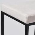 thumbnail image 6 of Mercana Frodo 29.75" Seat Height White Fabric Seat Black Metal Base Stool, 6 of 7