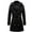 Black, variant on Women's Autumn and Winter Casual Coat with Turn-down Collar Solid Cardigan Buttons and Belts