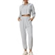 thumbnail image 1 of Conjuntos de sudaderas y pantalones de chándal para mujeres INSPIRE CHIC, sudadera corta y joggers largos XL en gris, 1 of 6