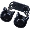 thumbnail image 2 of Comederos elevados para gatos, inclinados, de plástico, con base de goma antideslizante y 15 comederos., 2 of 5