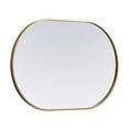 thumbnail image 5 of Metal Frame Oval Mirror 24x36 Inch in Brass, 5 of 12