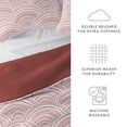 thumbnail image 5 of Noble Linens Terracotta 3 Piece Scallop Reversible Microfiber Quilt Set, King / CalKing, 5 of 8