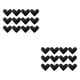 thumbnail image 3 of Cateissary 12 unids/set antideslizante y rizador solución pinzas últimos y pisos almohadillas antideslizantes alfombra cintas negro en forma de Negro en forma de corazón 2Conjunto, 3 of 6