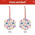 thumbnail image 2 of Zufioo Rose Flowers Print Large Acrylic Christmas Ornaments, Suitable for Christmas Tree Christmas Holiday Party Pendant Decorations-Hexagon, 2 of 7