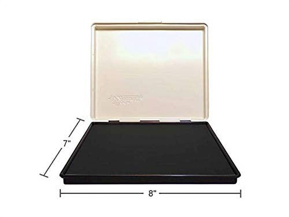 Infusion 7" x 8" Extra Large Industrial Stamp Ink Pad, Your Go to Large Stamp Ink Pad for Bright Color, Even Coverage and Durability, Black Stamp Pad