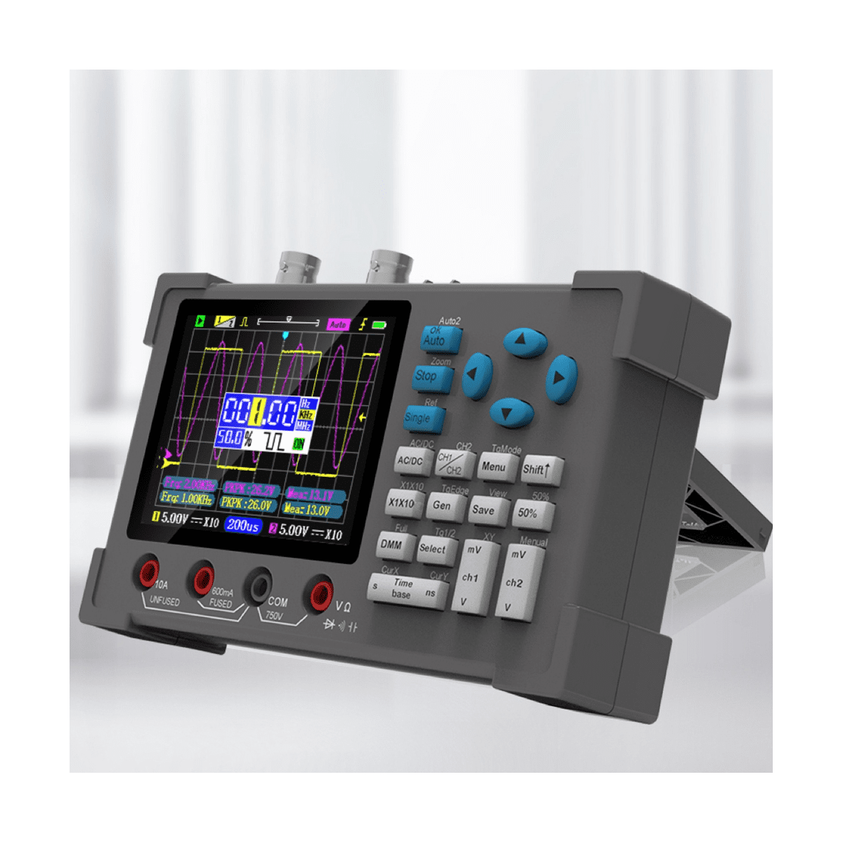 DSO3D12 3.2 Inch Desktop Digital Oscilloscope 120M Bandwidth Dual Channel Multimeter and Signal Generator 120M