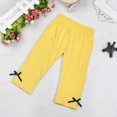 thumbnail image 5 of Xudanell Baby Girl Outfits Flower Clothing Girls Kids Pant Top Shirt Bow Set Toddler Girl Outfits Yellow 2-3 Years, 5 of 9