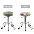 thumbnail image 3 of Uemuo Vintage Wood Background with Floral Pattern Round Bar Stool Seat Covers Washable Stool Cushion Slipcover Elastic Bar Chair Covers-, 3 of 7