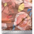 thumbnail image 1 of Soimoi Brown Rayon Fabric Leaves & Floral Printed Fabric 1 Yard 42 Inch Wide, 1 of 1