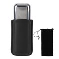 thumbnail image 1 of Estuche para 2 puros para viajes al aire libre en color negro Estuche para puros portátil de cuero con tubo de acero inoxidable, 1 of 8
