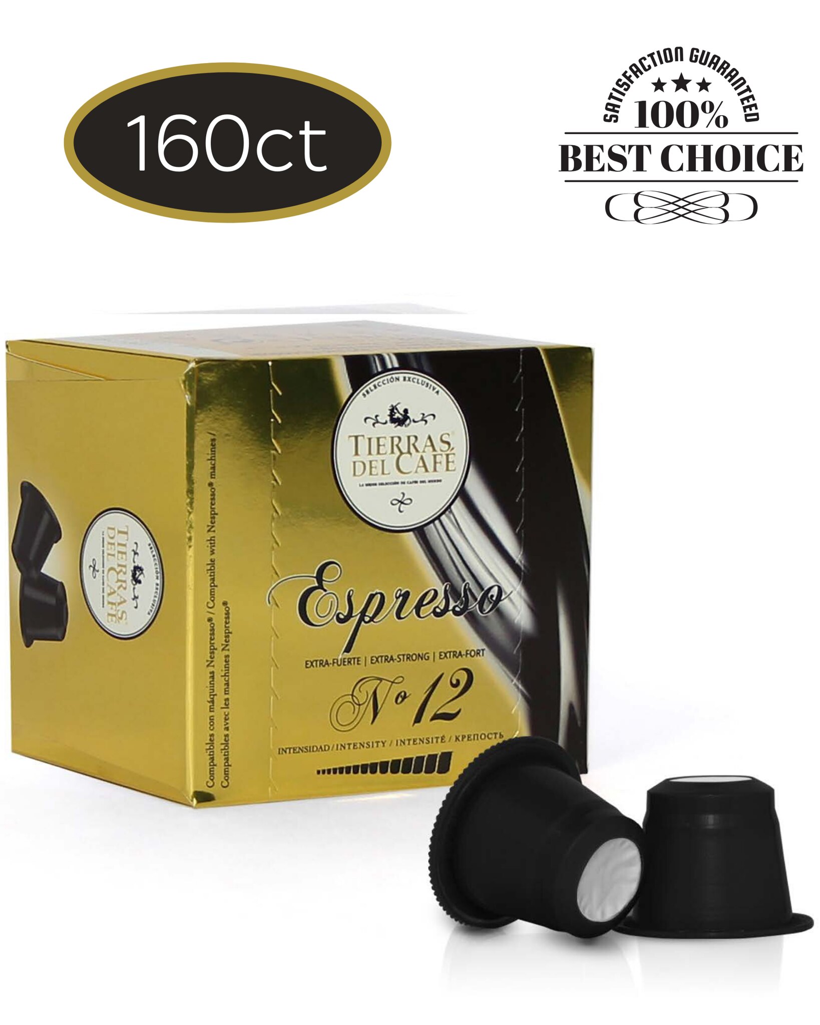 Nespresso Compatible Capsules Premium Gourmet Espresso Extra Strong
