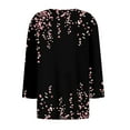 thumbnail image 4 of Womens 3/4 Sleeve Tops Square Neck Summer Shirts Blouses Buttons Pleated Floral Print Plus Size Tunic Tops Clearance, 4 of 5