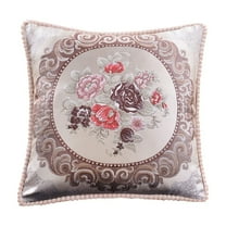 OAVQHLG3B European Embossed Pillow, Decorative Lumbar Cushion, 19-inch, for Sofa, Car, Bedroom Back Support