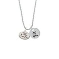 thumbnail image 2 of Delight Jewelry Silvertone Make a Little Mayhem Oval Silvertone Script Initial Disc - Z - Charm Necklace, 20"+3", 2 of 4