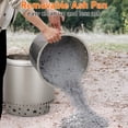 thumbnail image 5 of Smokeless Fire Pit, 16.5" Stainless Steel Fire Pit with Handle, Portable Fire Pit for Camping with Removable Ash Pan, Outdoor Bonfire Pit for Camping, Garden, Patio, 5 of 7
