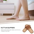 thumbnail image 2 of 1 par ratán zapatillas tejidas de verano verano sandalias frías pareja zapatillas de hogar albaricoque, 2 of 5