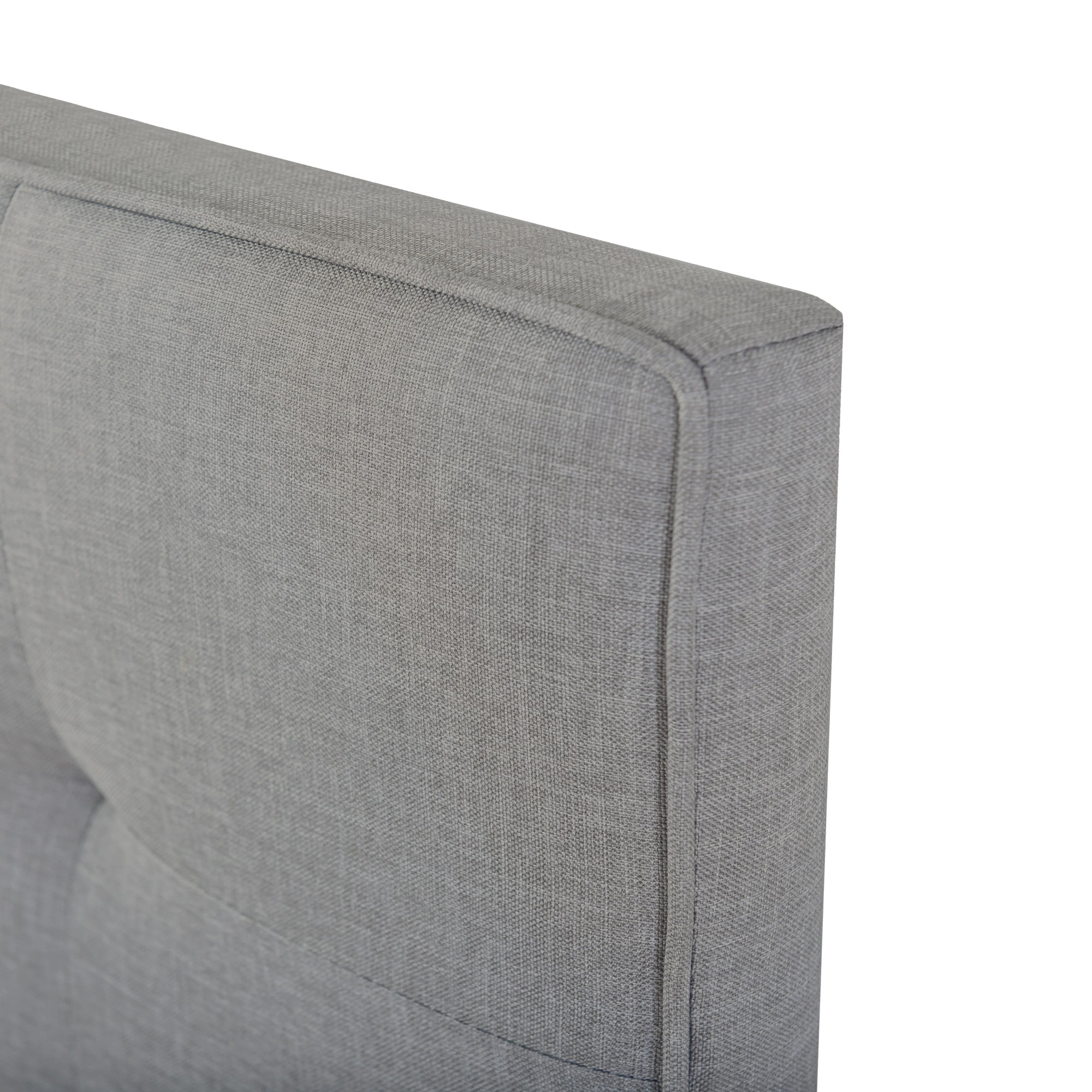 HomeFare Upholstered Queen Headboard and End of Bed Bench in Glacier Gray