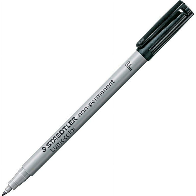 Staedtler Lumocolor Fine Point Waterbased Marker - Fine Marker Point - Black Water Based Ink - Black Polypropylene Barrel - 10 / Box Staedtler Lumocolor Fine Point Waterbased Marker - Fine Marker Point - Black Water Based Ink - Black Polypropylene Barrel - 10 / Box