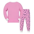 thumbnail image 3 of WhouRiu Infant Girls' Pajama Sets Cute Cat Print Long Sleeve T-Shirt Pants Child Spring Fall Nightwear Outfits Red,Sizes 1-2, 3 of 3