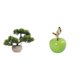 thumbnail image 1 of Colección De Bonsáis Artificiales, Plantas Artificiales, Centro De Mesa, Estatua, Adorno, Simulación, Obra De Arte, Decoración Del Hogar, Escultura De Fruta De Cerámica, 1 of 8
