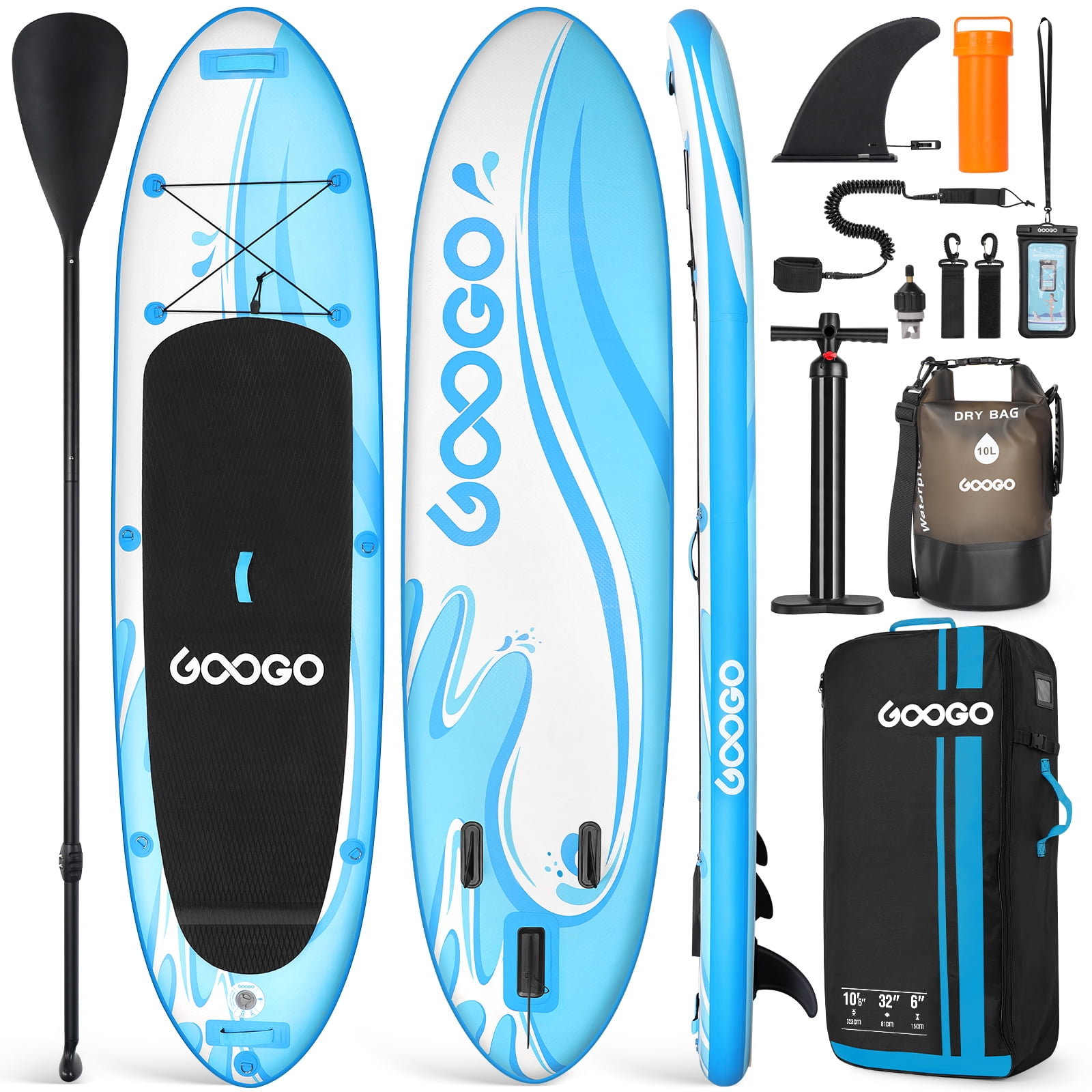 Buy Googo 106 Inflatable Paddle Board Inflatable SUP with Premium Stand