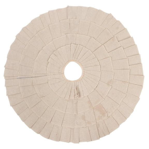 NIYANGLE Ruffle Edge Design Tree Skirt Ivory Polyester 1Pack for Store Display