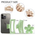 thumbnail image 2 of Large Hair Claw Clips 12 Pack, Flower Hair Clips for Thin Hair, Big Square Matte  hold for Thick Hair, 3 Styles Hair Clips for Women Thick Hair 4 Colors, 2 of 6