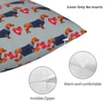 thumbnail image 4 of Rateoe Dachshund Dog Heart Pattern Throw Pillow Cover Premium Pillow Stuffer Sham Square for Decorative Cushion Bed Couch Sofa(Pillow insert not included), 4 of 8