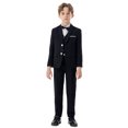 thumbnail image 2 of Delliss Boy Suits 5 Piece Tuxedos Formal Suits Set Toddler Slim Fit Suit for Weddings,Formal Jacket,Pants,Shirt,Vest,Bow Tie, 2 of 9