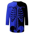thumbnail image 5 of WEAIXIMIUNG T-Shirt Assorti pour Femmes, Imprimé Squelette, Col en V, Manches 3/4, 5 of 5