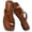 Brown, variant on Toe Ring Sandals for Women Square Open Toe Slip On Slide Sandals Summer Beach Comfort Thong Sandals for Casual Dressy Occasions