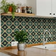 thumbnail image 2 of Mi Alma Flower Green Yellow Tile Stickers - Removable Vinyl 4x4, 24 pcs, 2 of 10