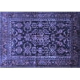thumbnail image 1 of Ahgly Company Machine Washable Indoor Rectangle Persian Blue Traditional Area Rugs, 5' x 7', 1 of 4